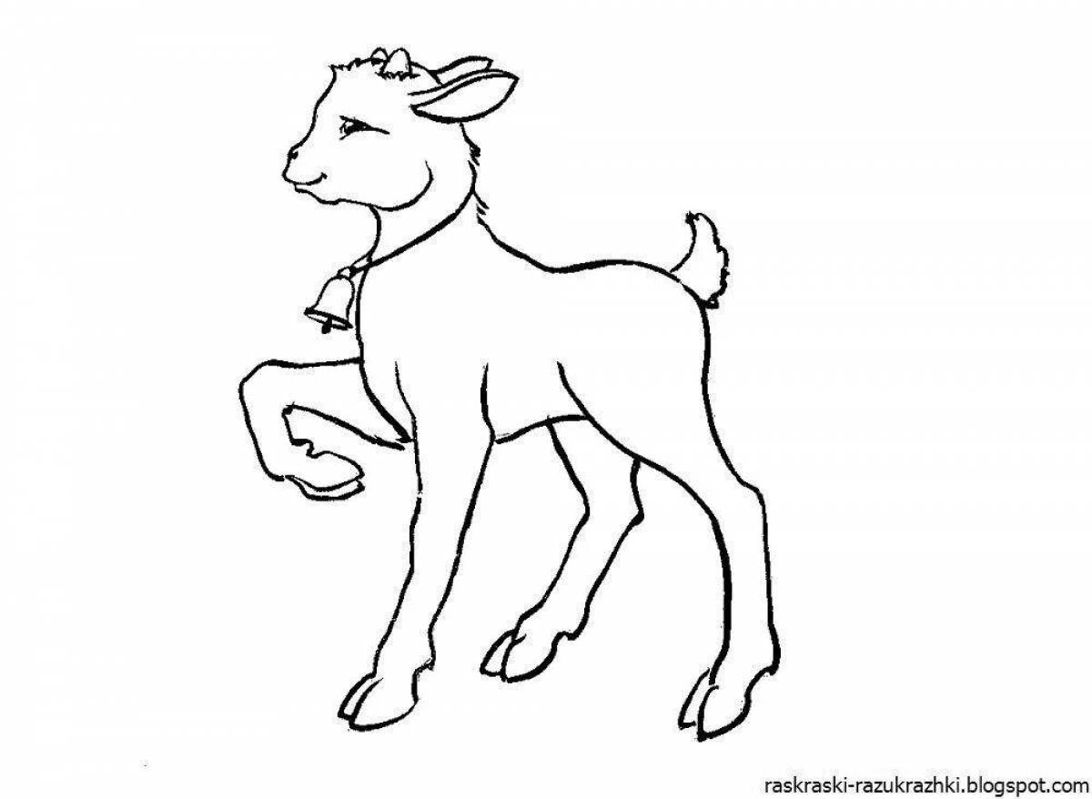 Фото Увлекательная раскраска коз для детей