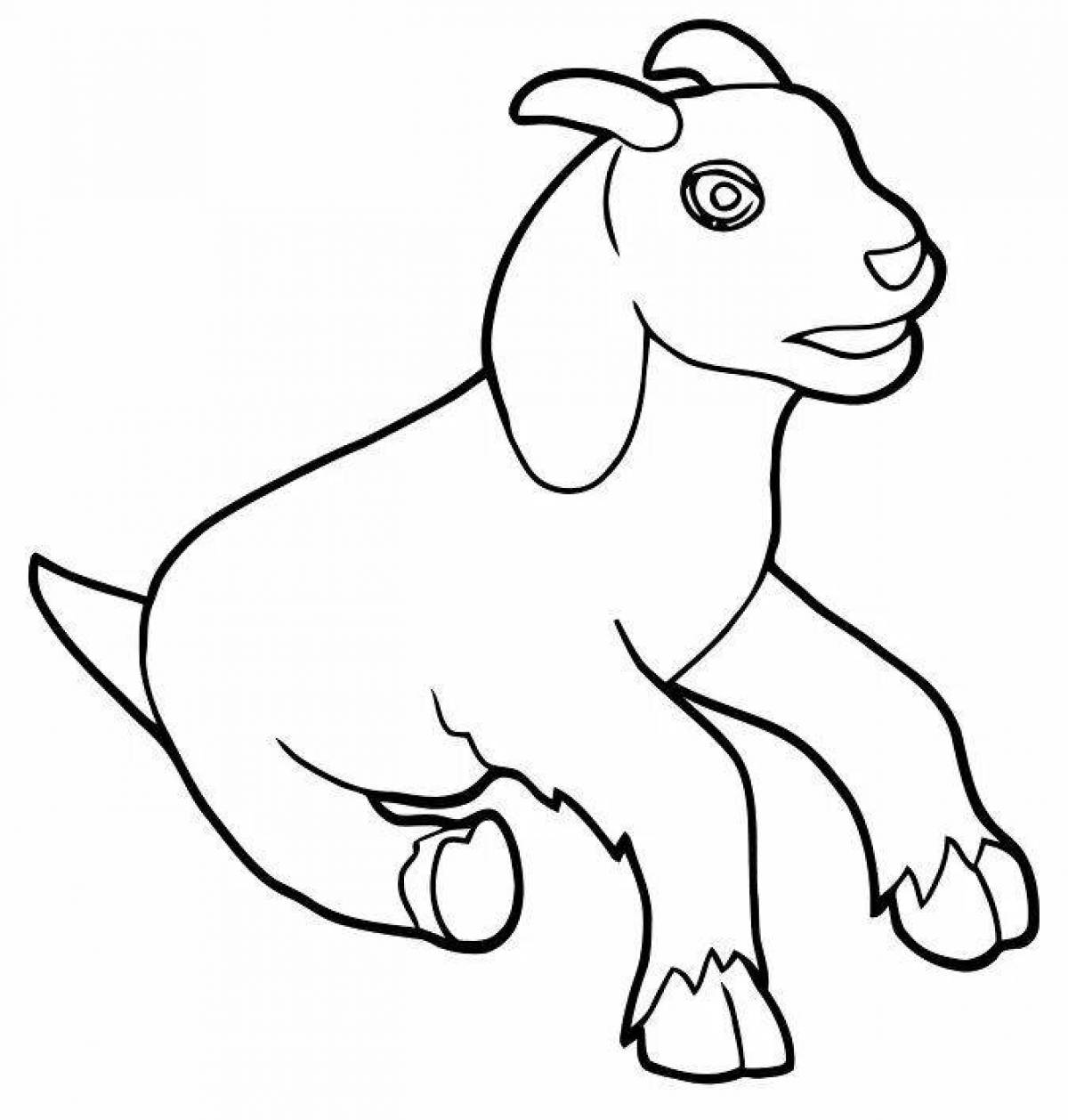 Фото Изысканная раскраска коз для детей