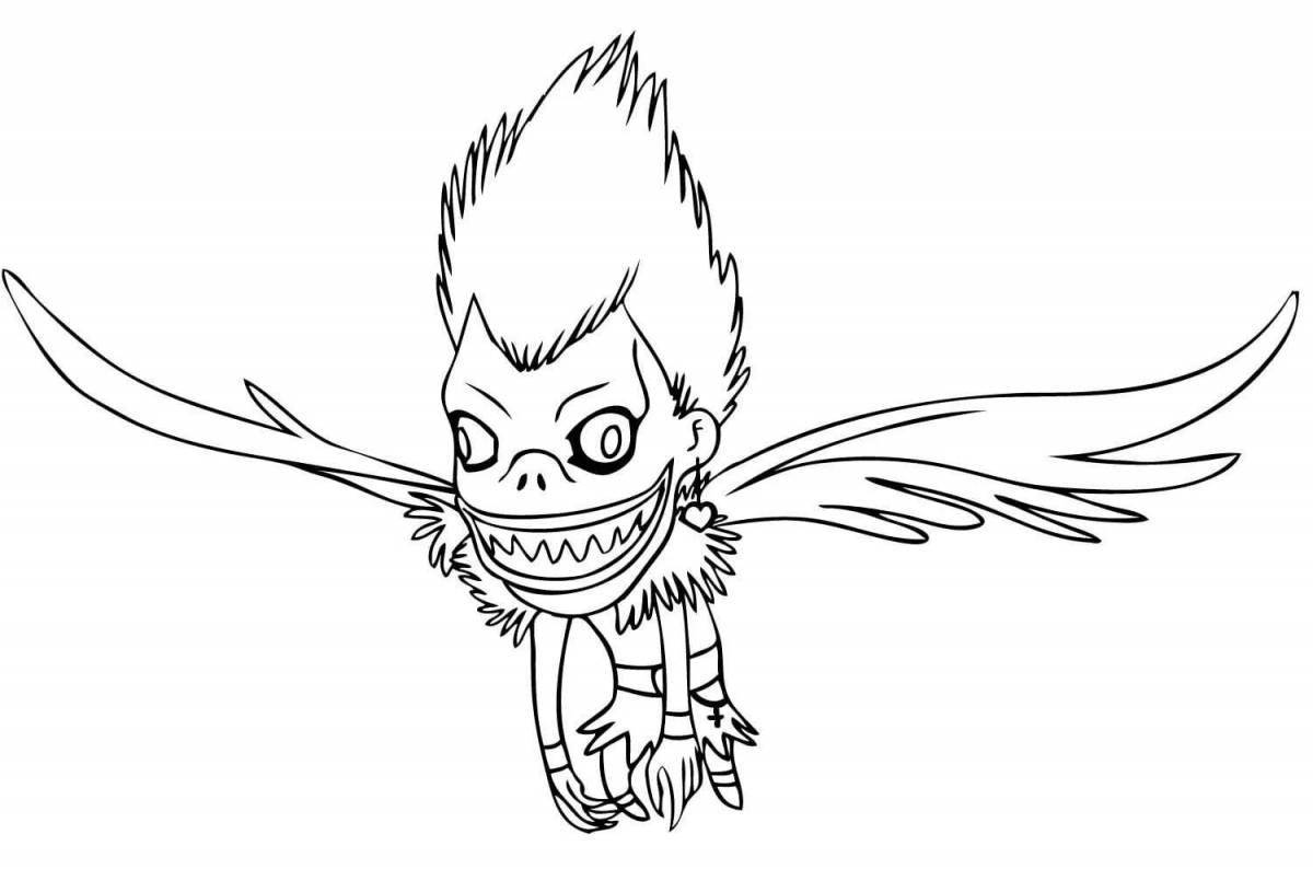Death note anime bold coloring page