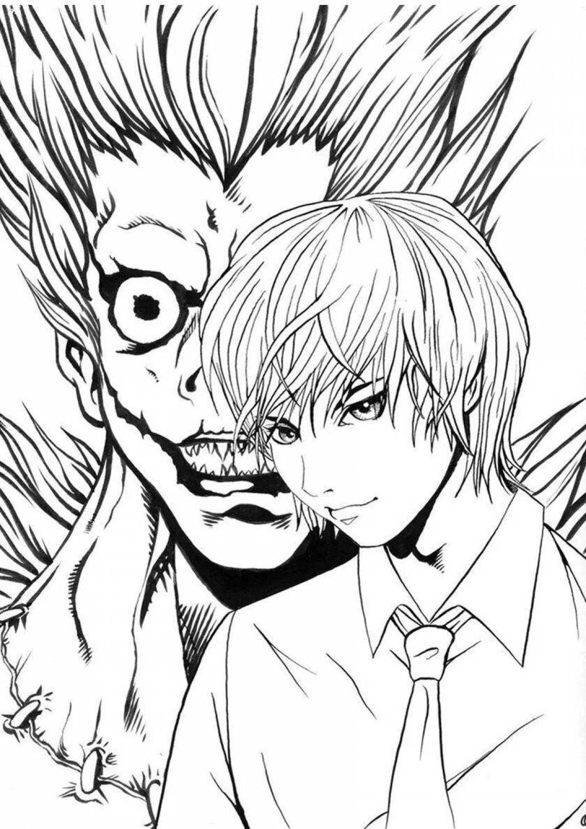 Death note anime adorable coloring book
