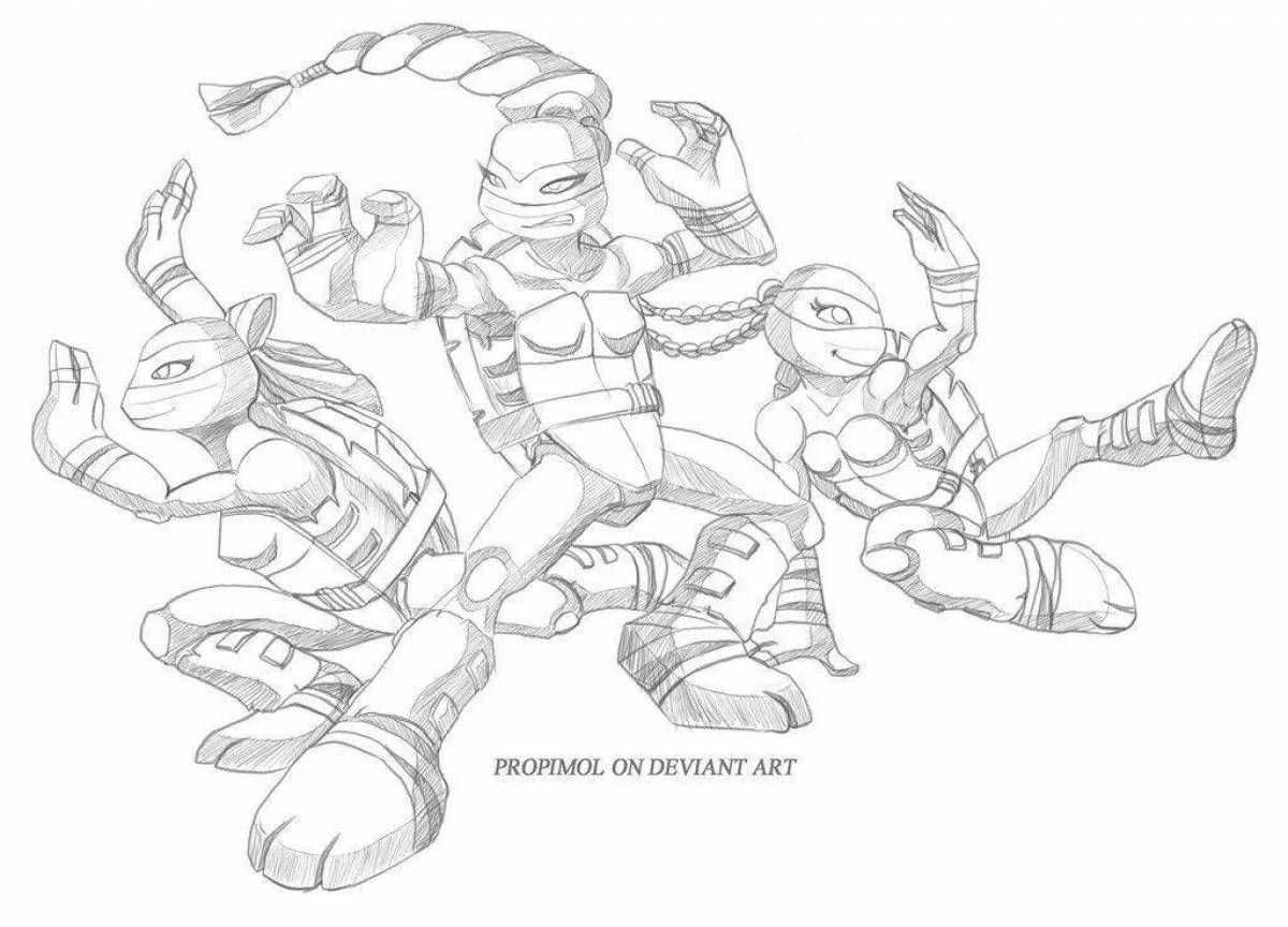 Incredible Karai Teenage Mutant Ninja Turtles Coloring Page