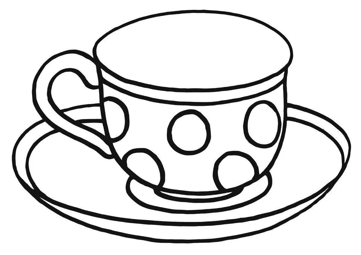 Coloring book joyful tea for children