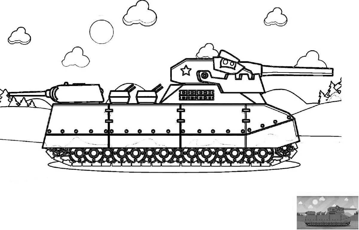Фото Яркий танк с мерцающими глазами