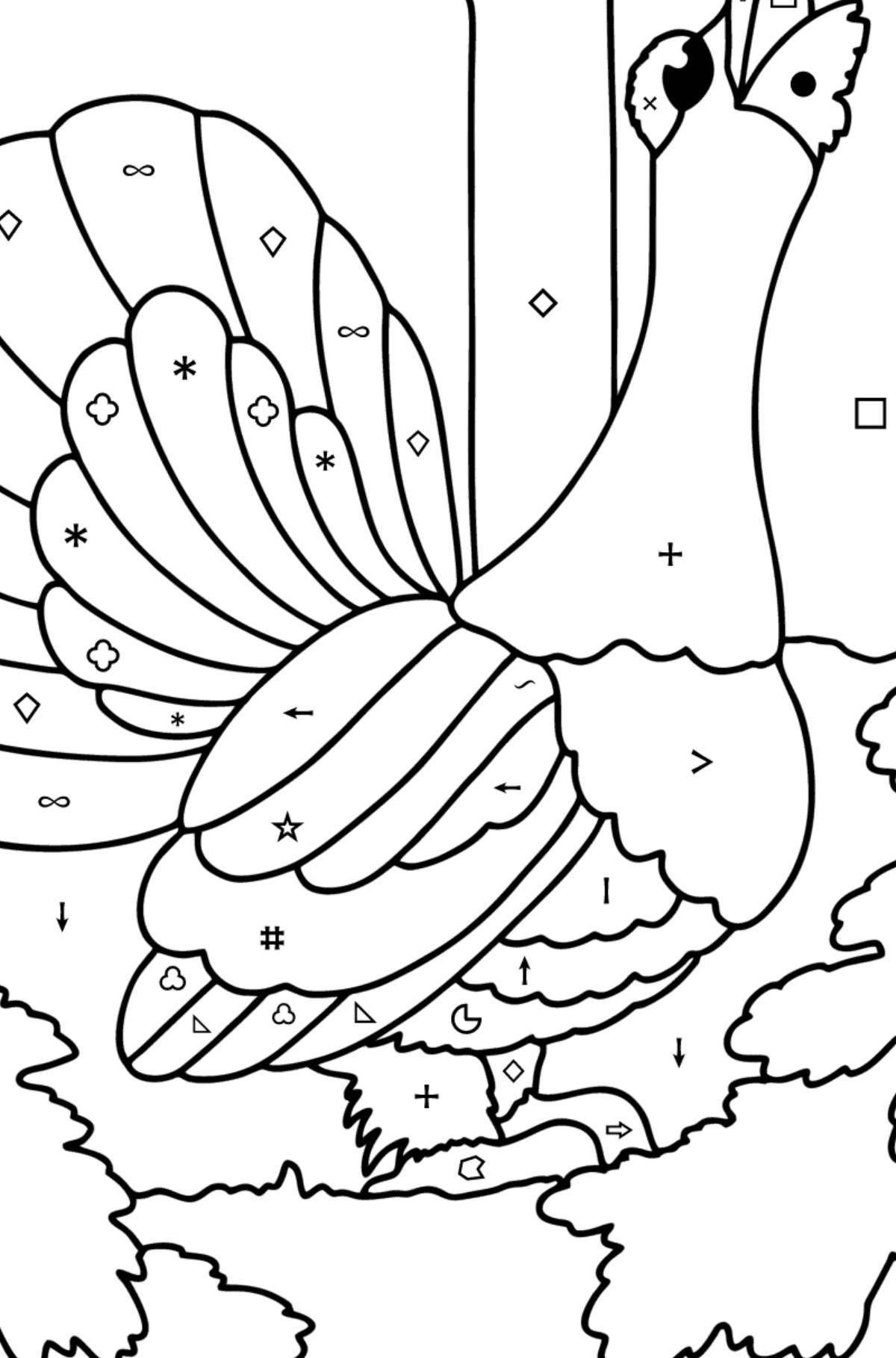 Coloring capercaillie for children