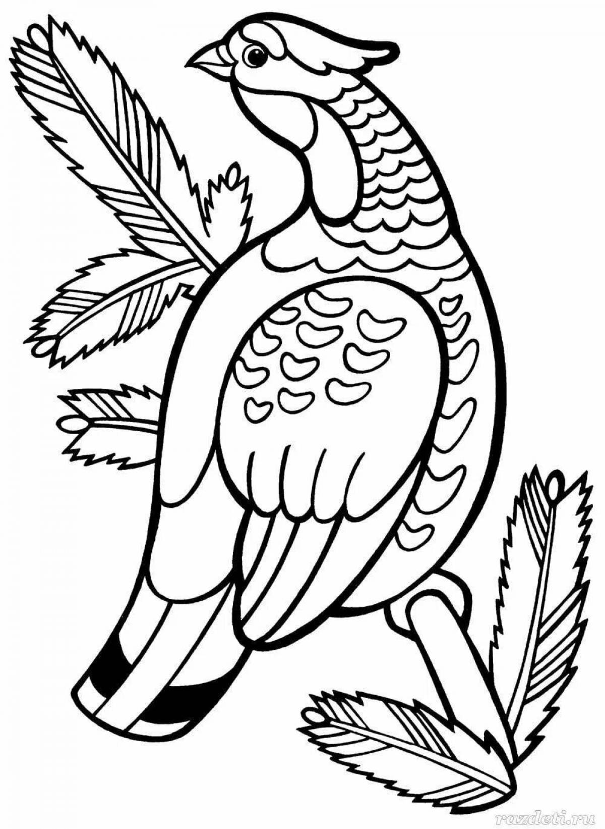 Fun capercaillie coloring book for kids