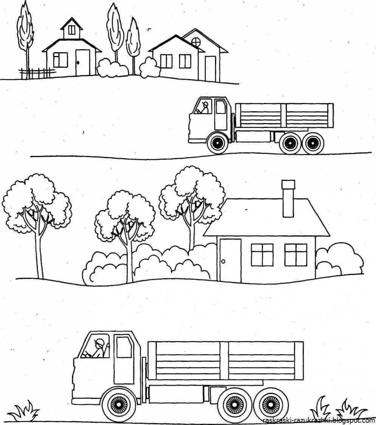 Funny tire coloring page