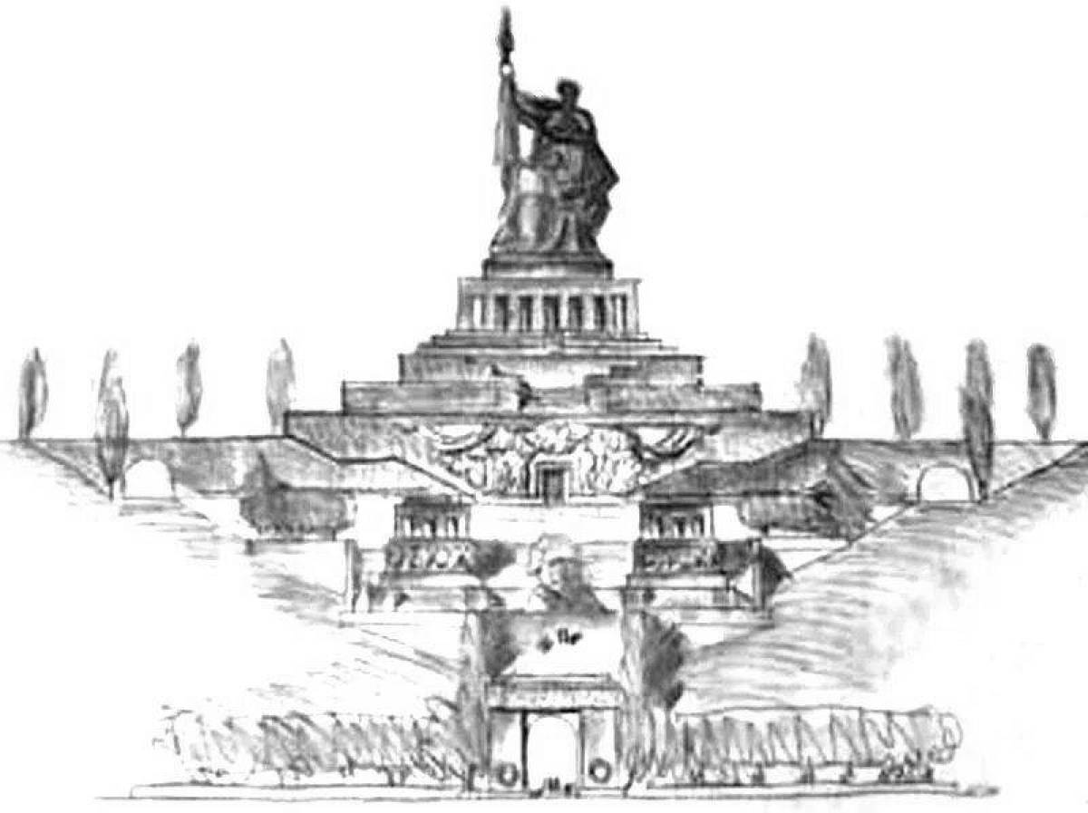 Brilliant coloring Mamaev Kurgan Volgograd