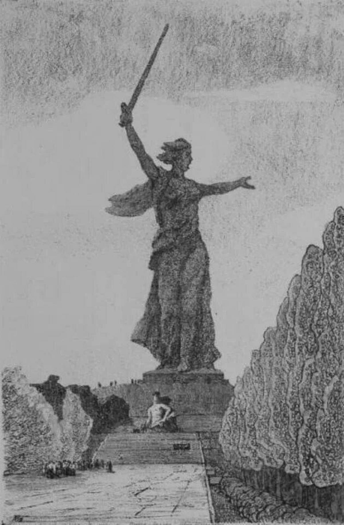 Dazzling coloring Mamaev Kurgan Volgograd