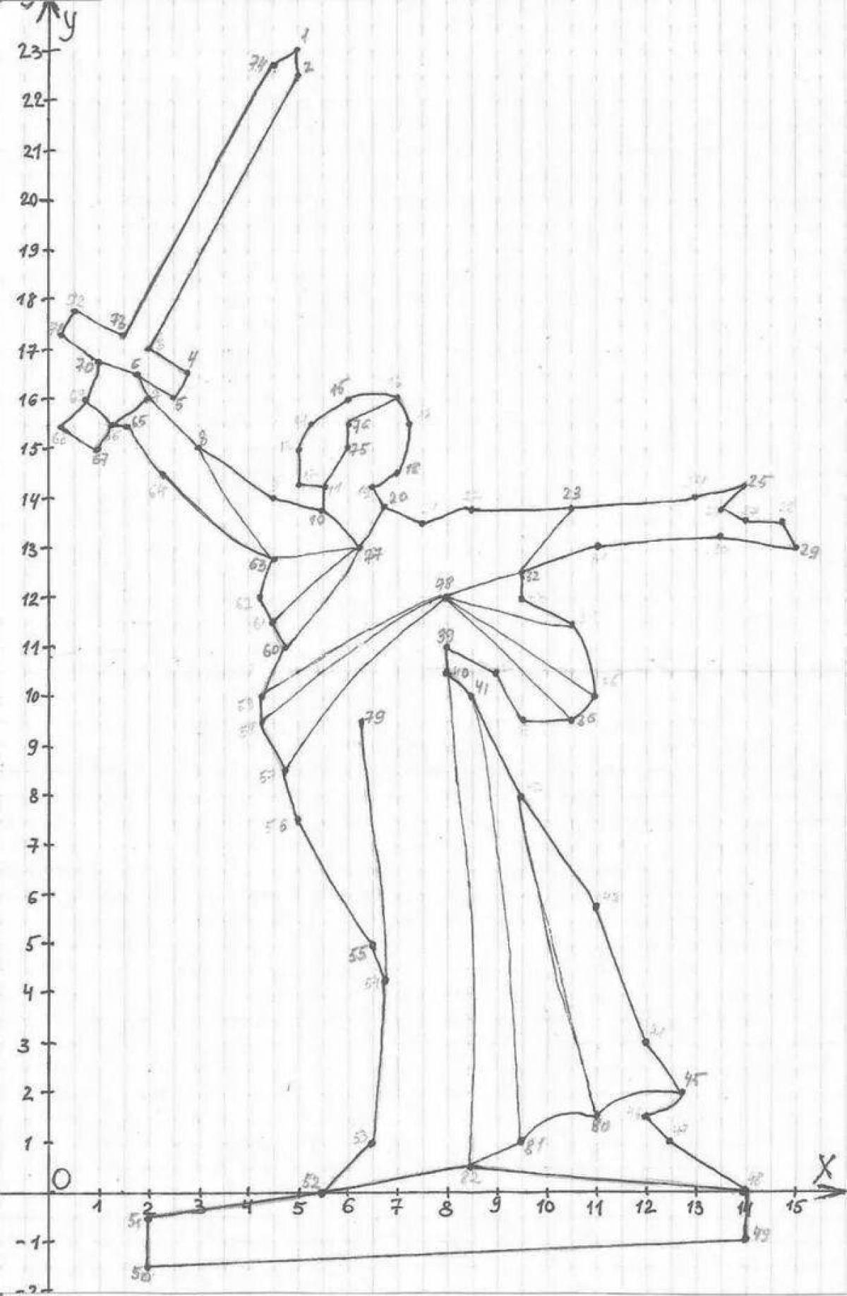 Humorous coloring Mamaev Kurgan Volgograd