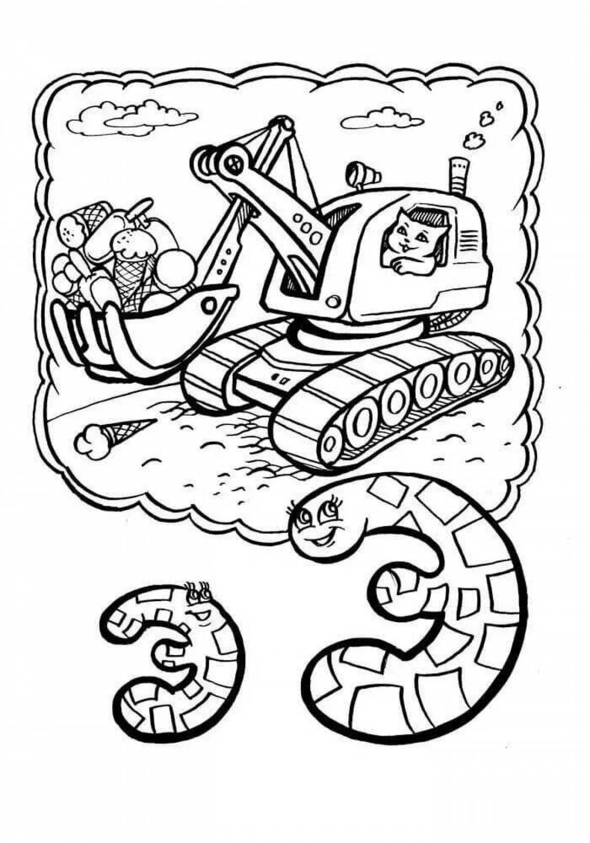 Coloring page charming letter e