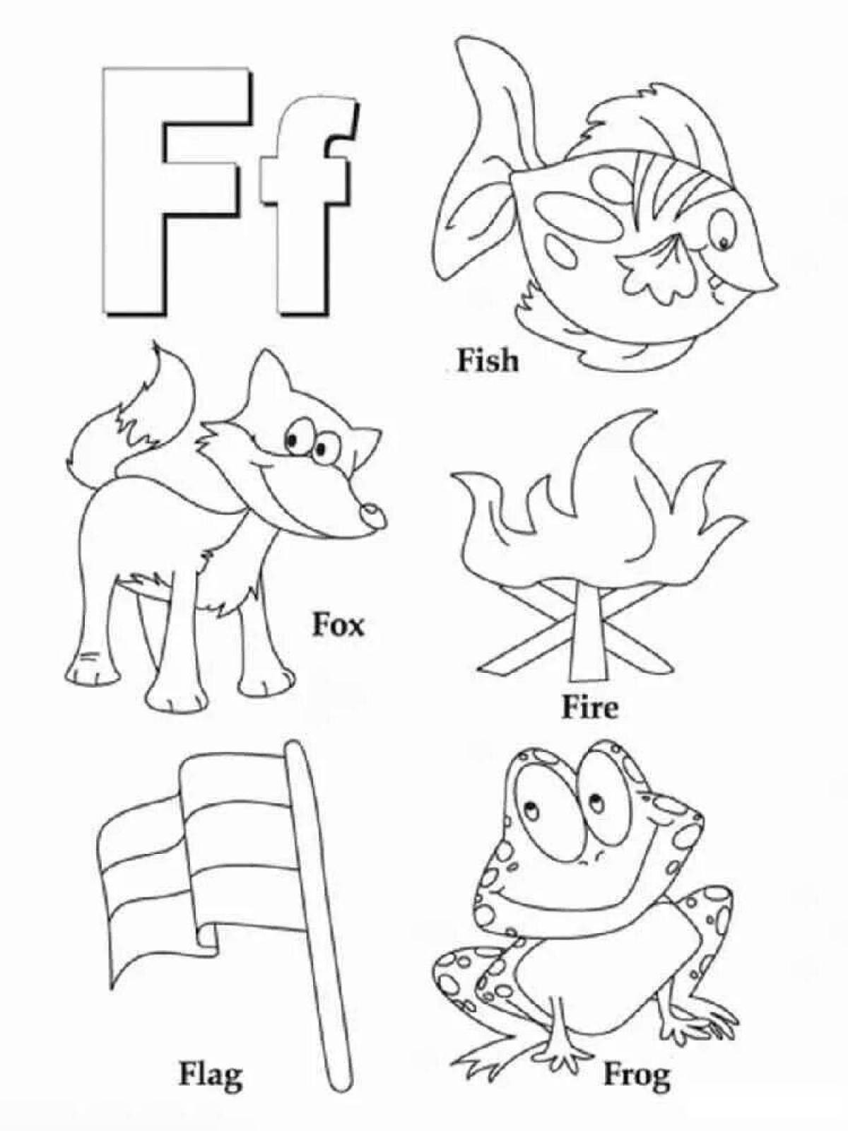 Фото Color-lively alphabet coloring page 2 класс