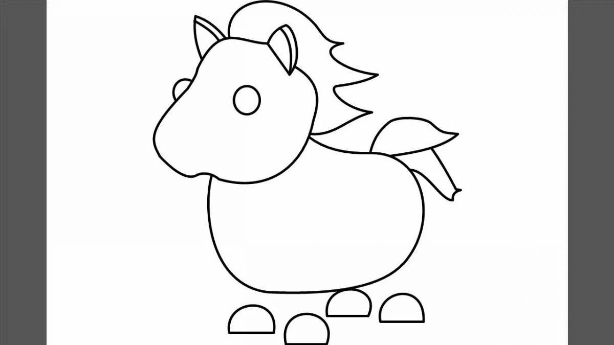 Bubbly adopt me pets coloring page