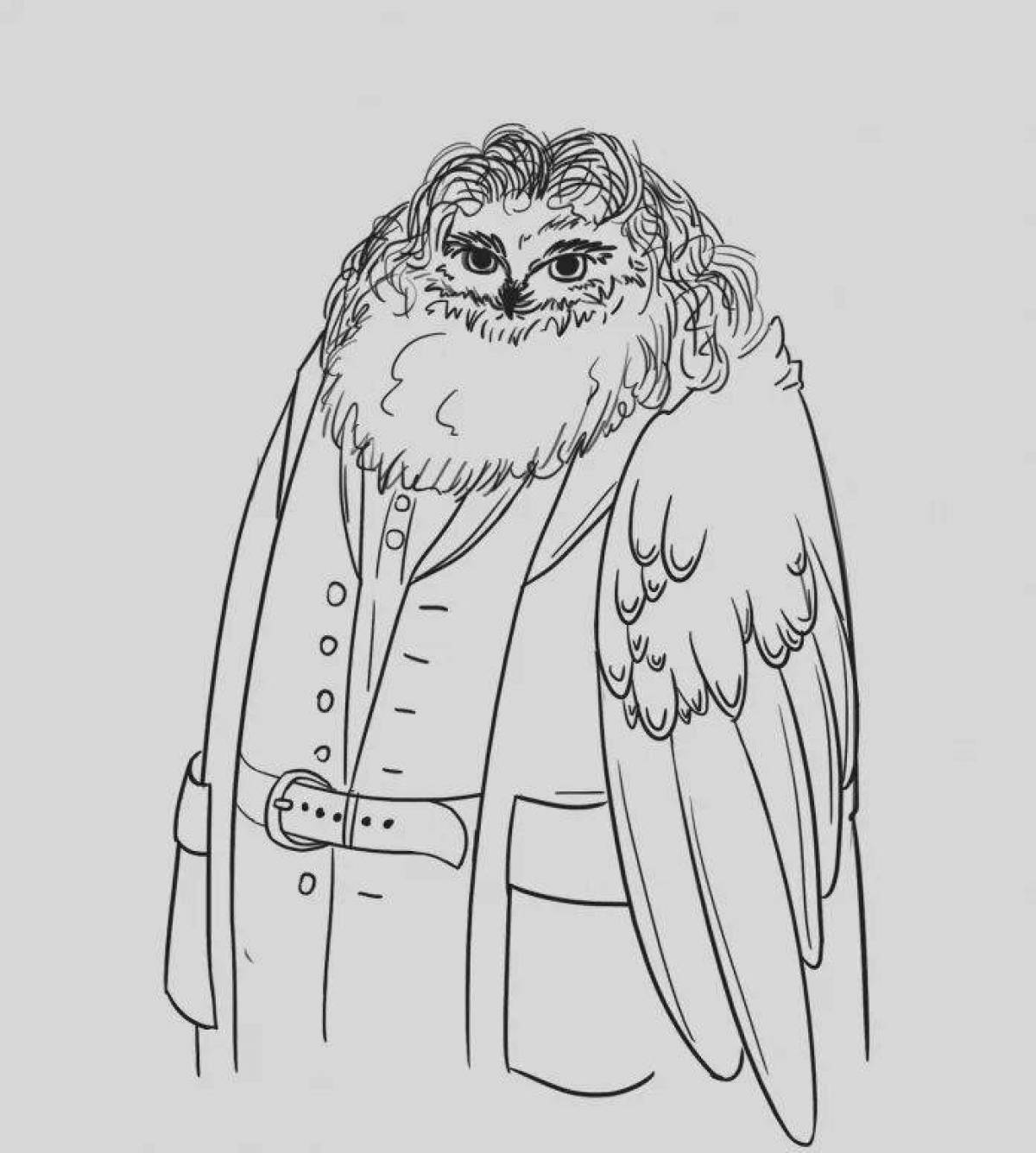 Outstanding harry potter owl coloring page