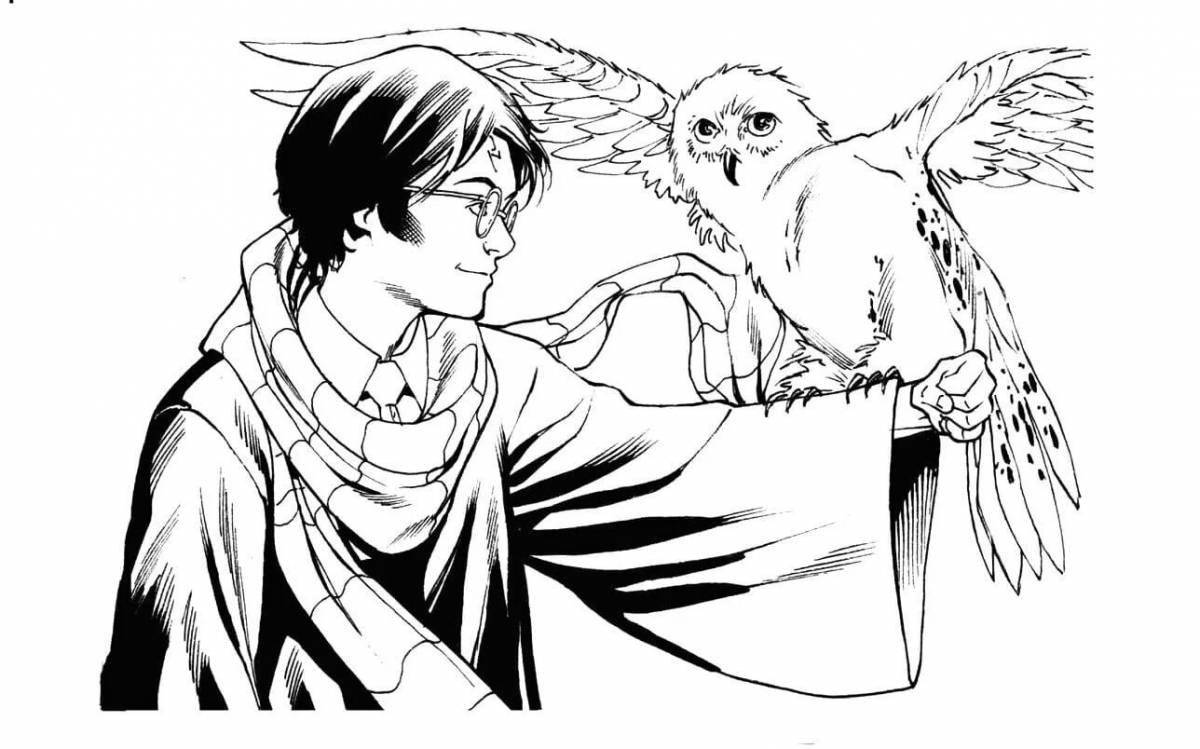 Harry Potter Owl Spectacular Coloring Page