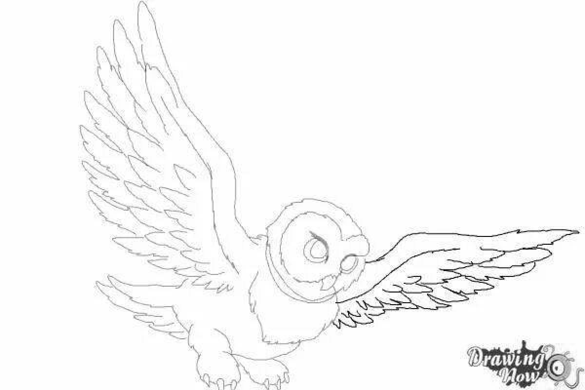Great harry potter owl coloring page