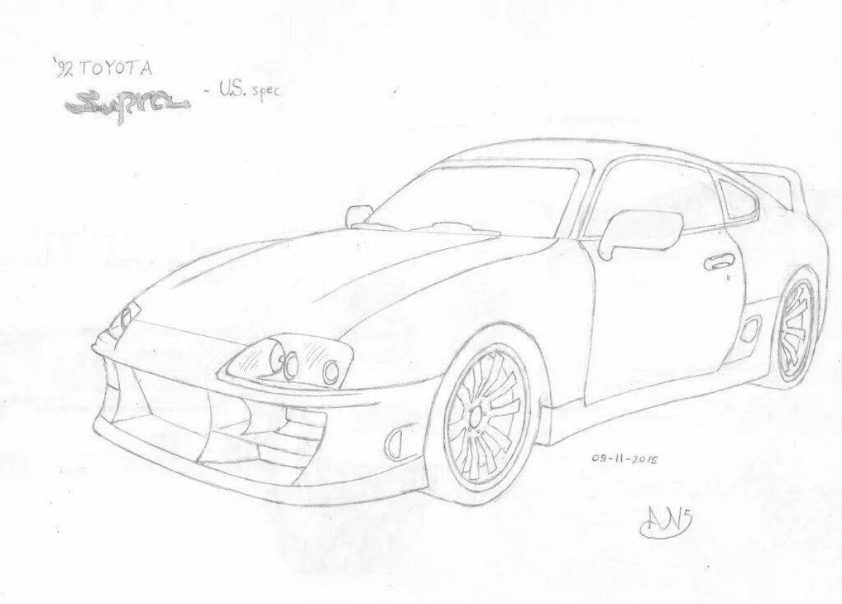 Exquisite toyota supra coloring from afterburner