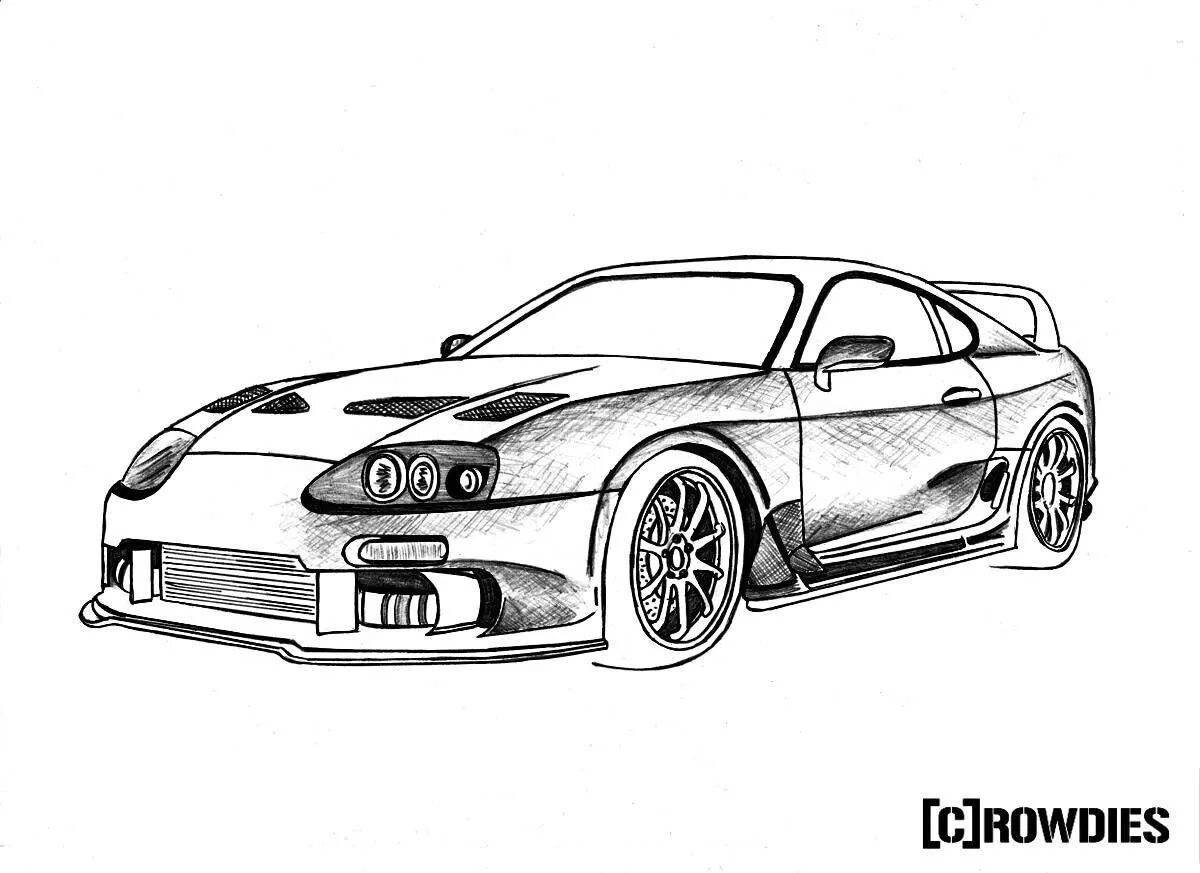 Grand coloring page toyota supra from afterburner