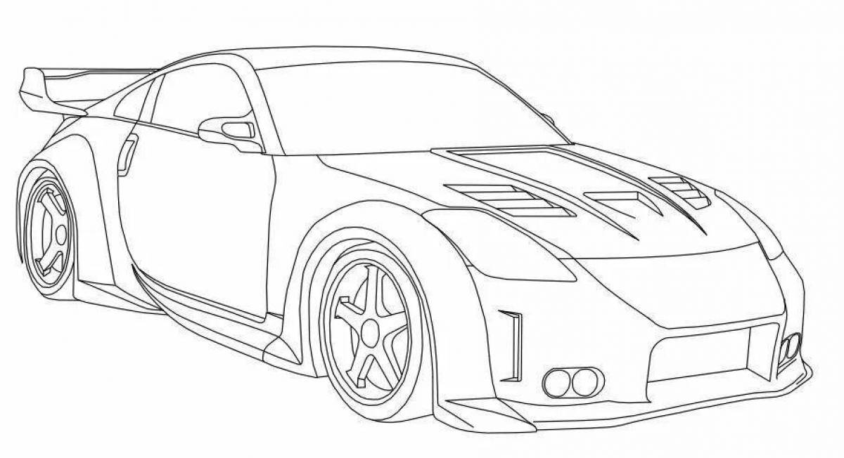 Раскраска Безупречная раскраска toyota supra из afterburner