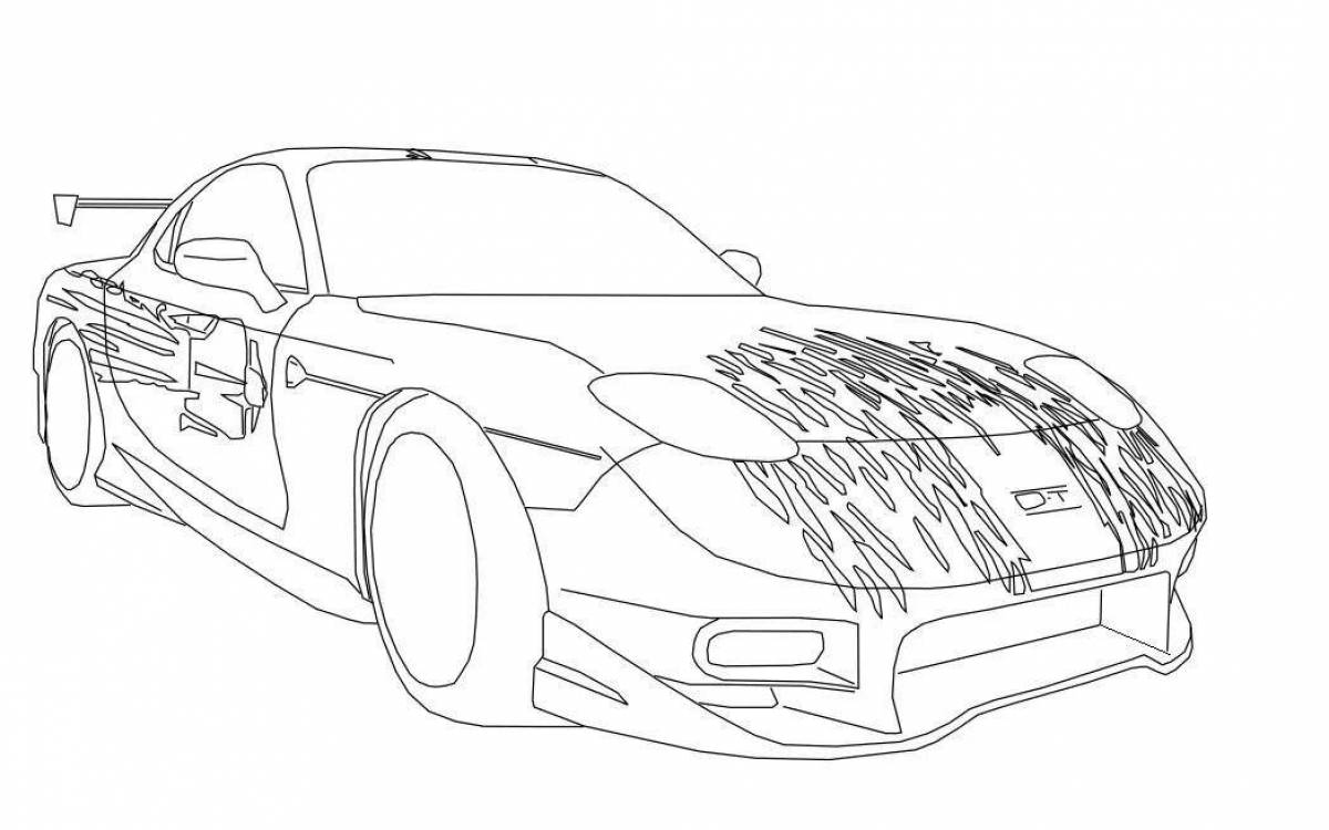 Toyota supra exotic coloring from afterburner
