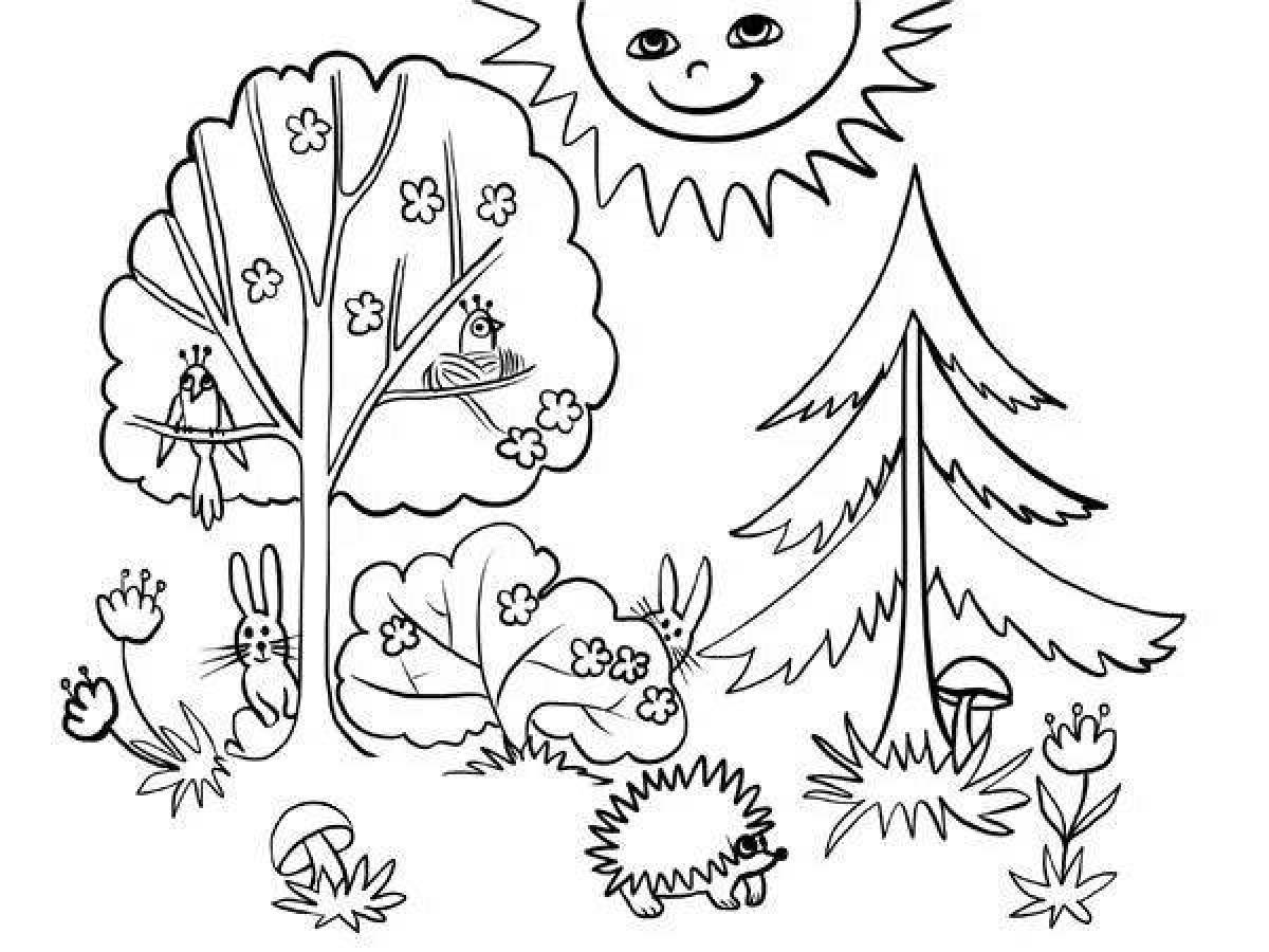 Colorful-joyful coloring world around 1 class