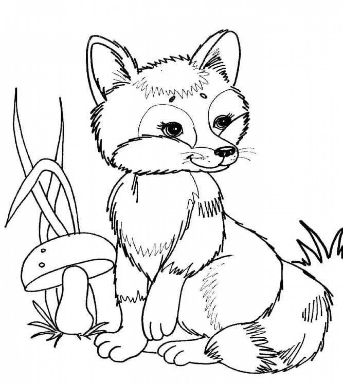 Adorable forest animals coloring book
