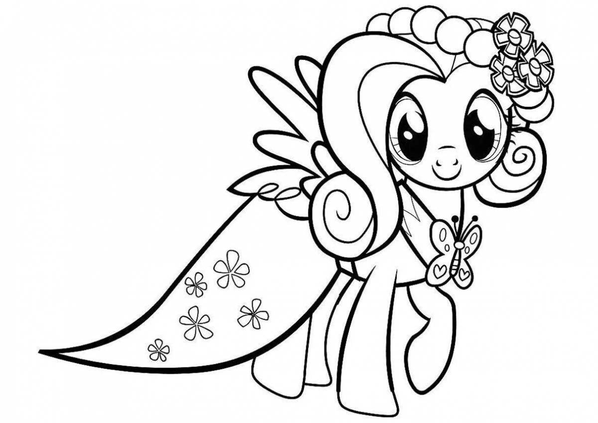 Fun coloring fluttershy pony my little