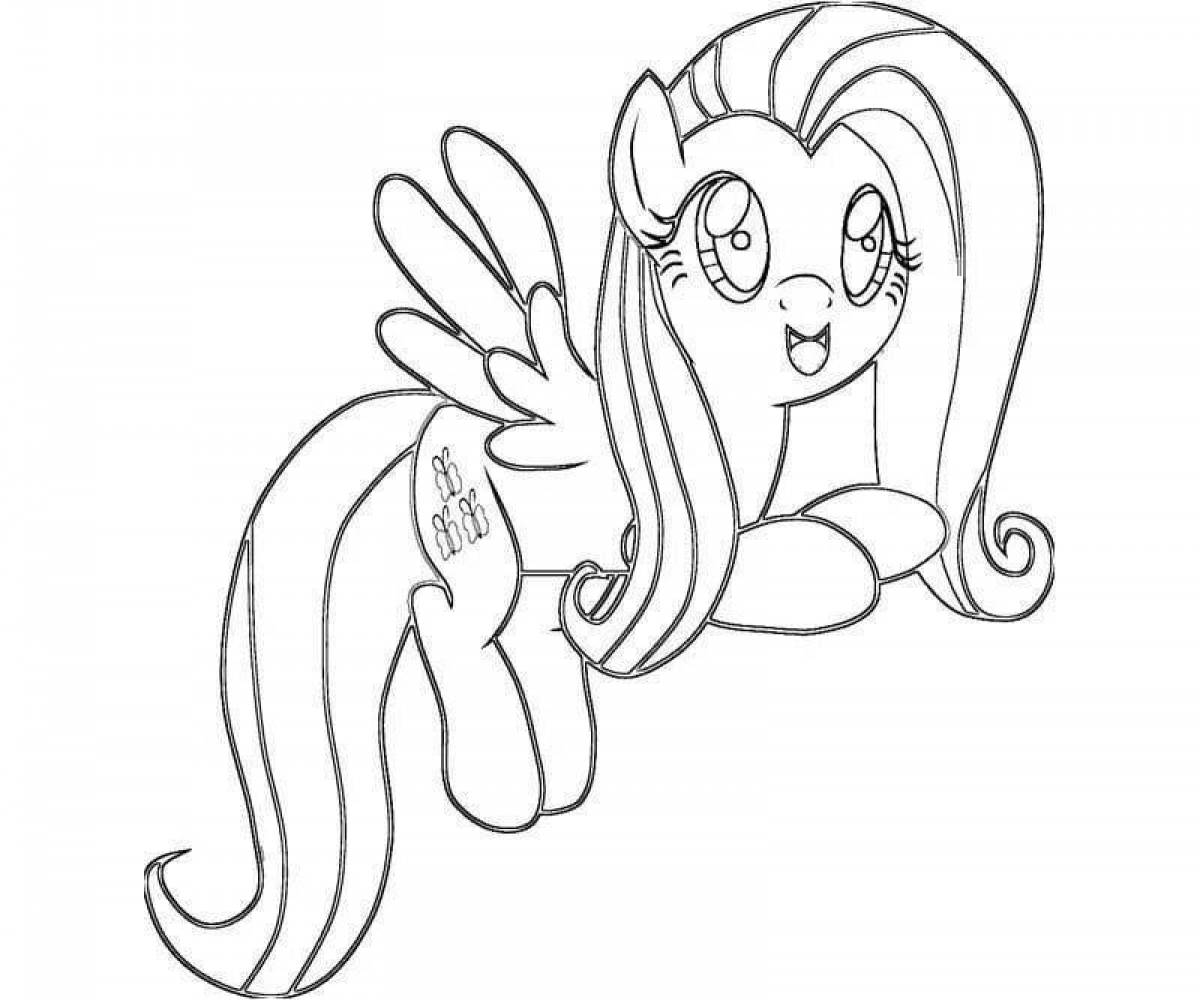 Coloring fluttershy pony my little