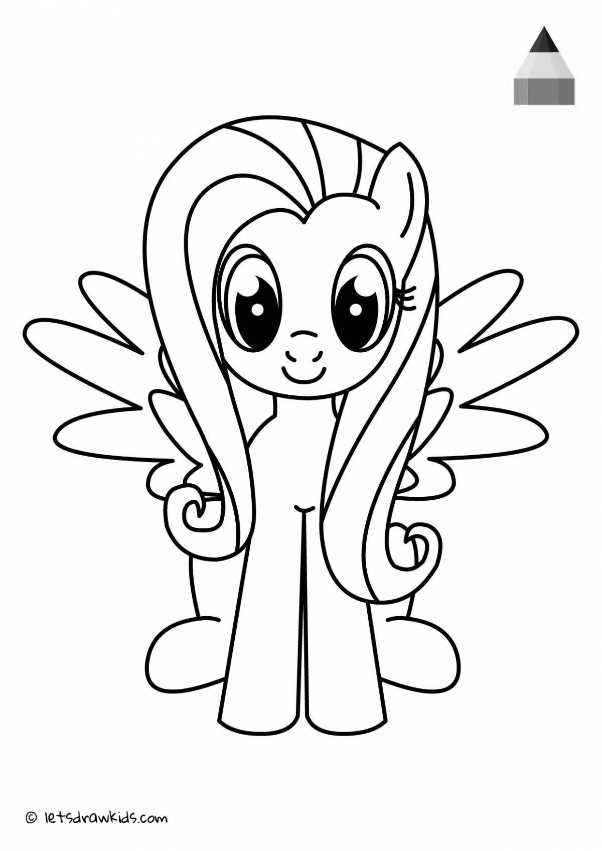 Great coloring fluttershy pony my little