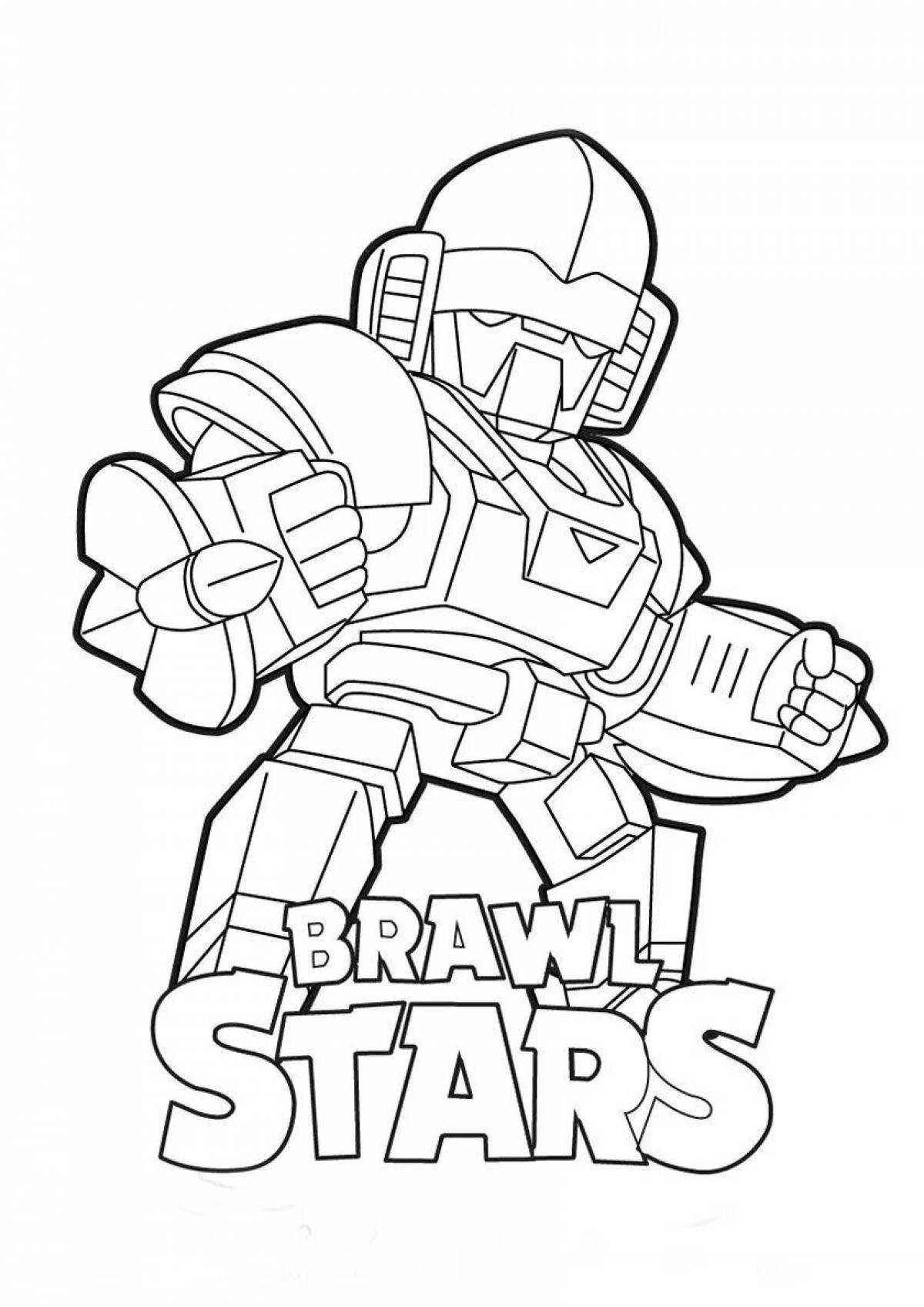 Bright coloring raven bravo stars mecha