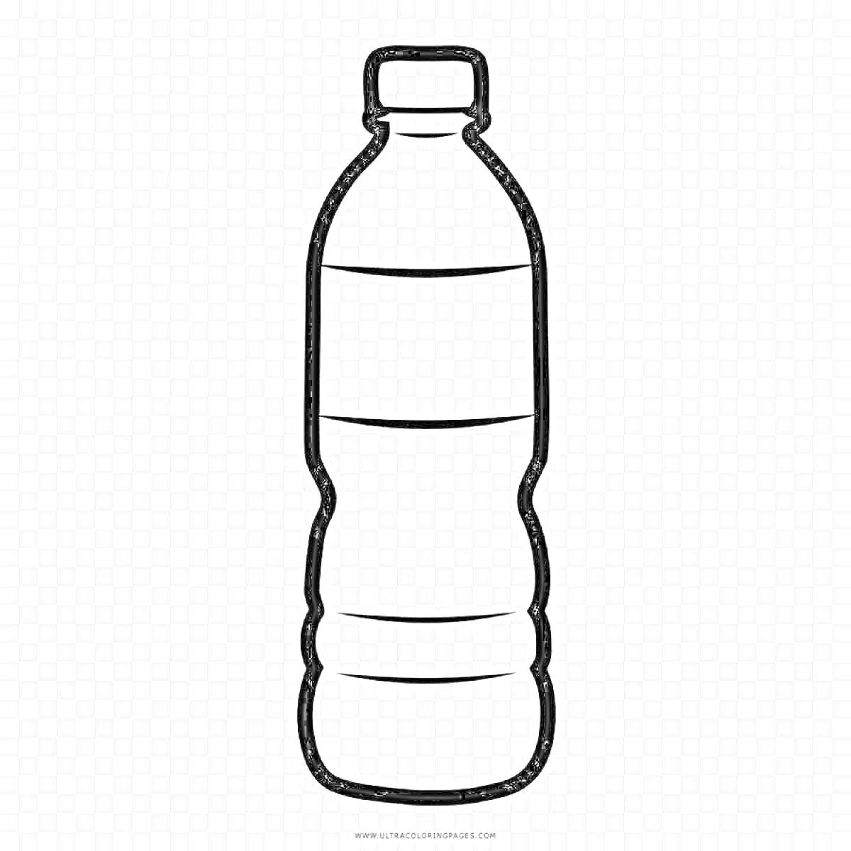 Раскраска бутылка, пластиковая, прозрачная, раскраска