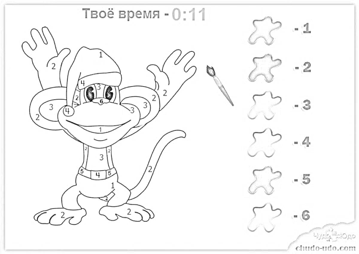 На раскраске изображено: По номерам