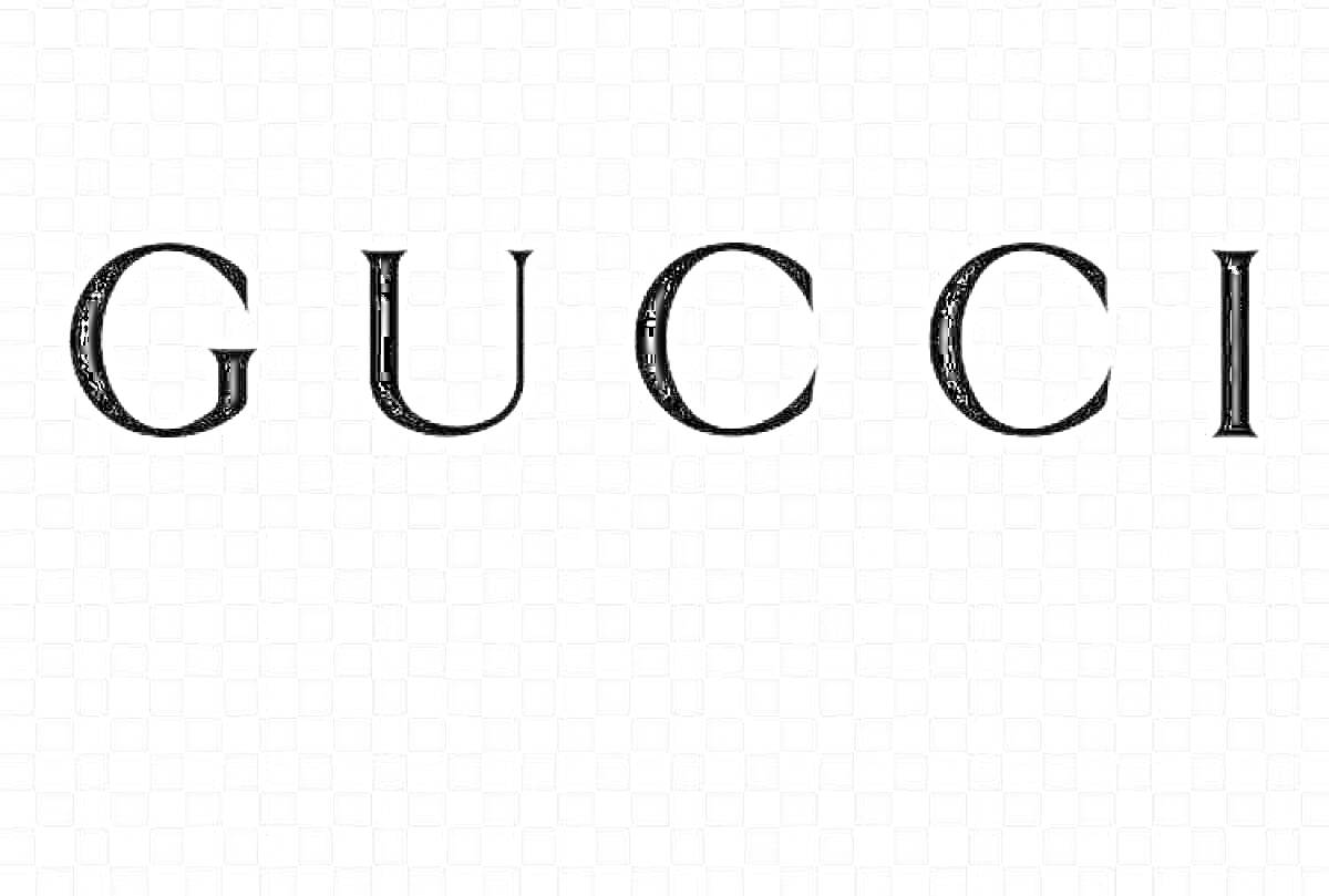 На раскраске изображено: Gucci, Прозрачный фон, Бренд, Мода