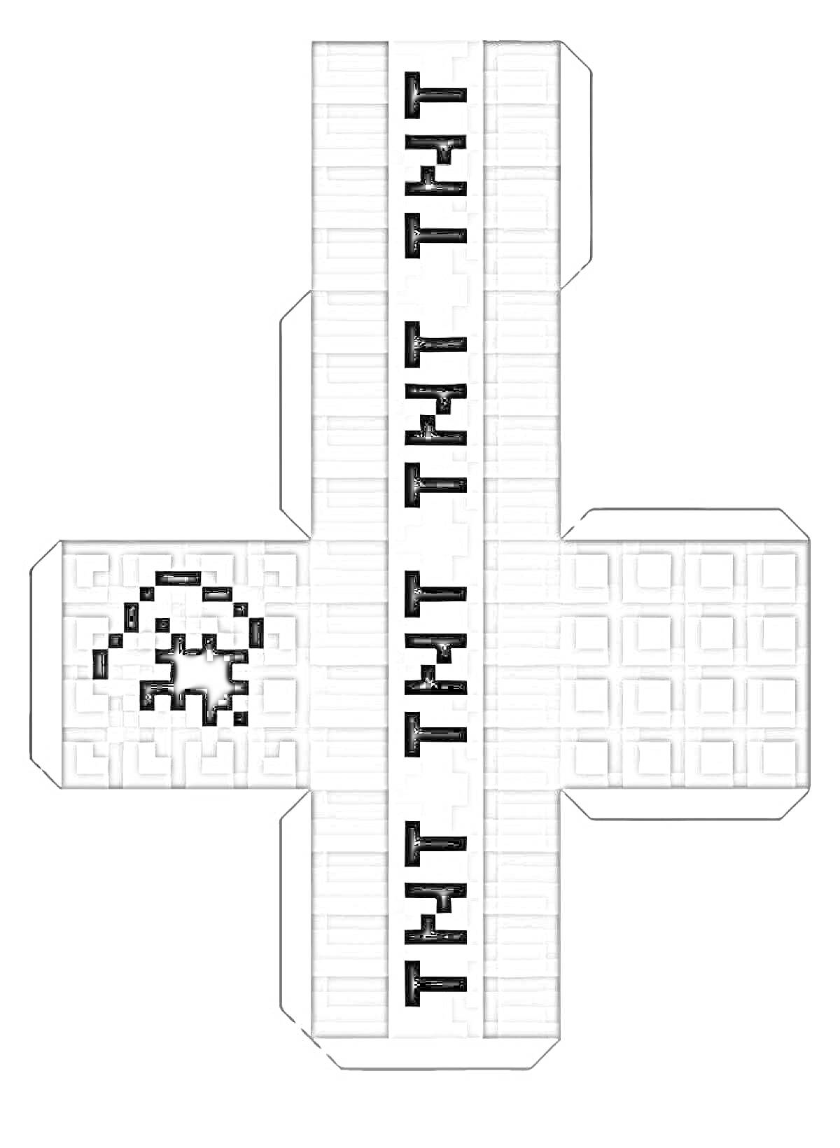 На раскраске изображено: Майнкрафт, Объемные фигурки, TNT, Динамит, Бумажная модель, Крафт, Игра, Блоки
