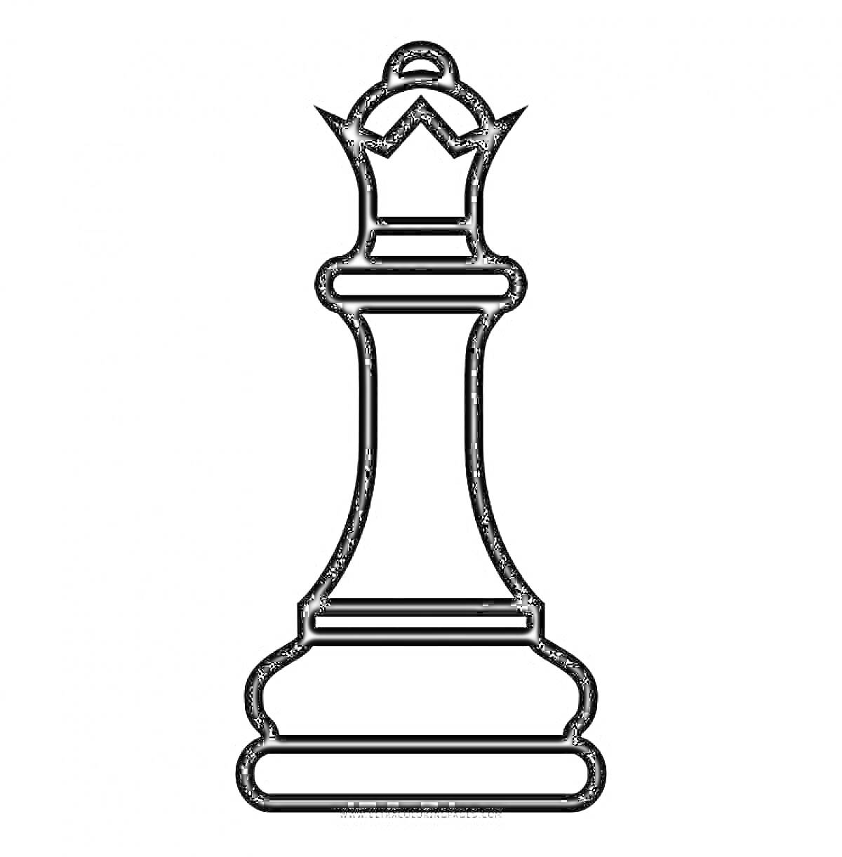 Раскраска шахматная фигура король