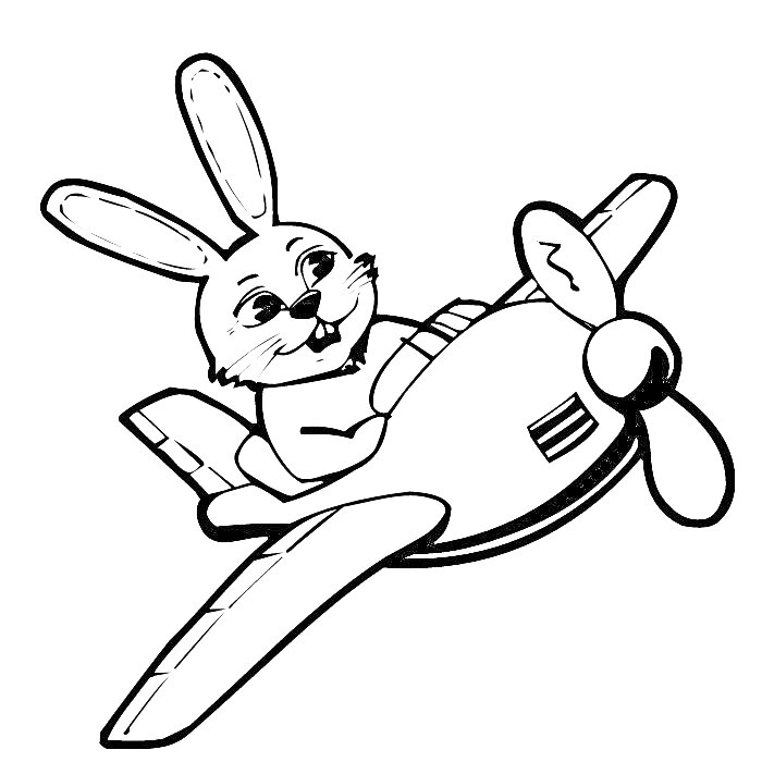 Заяц, пилотирующий самолет
