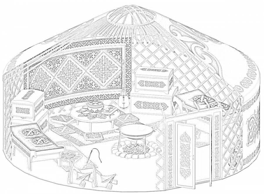 Раскраски юрта: 240 раскрасок - скачать или распечатать бесплатно