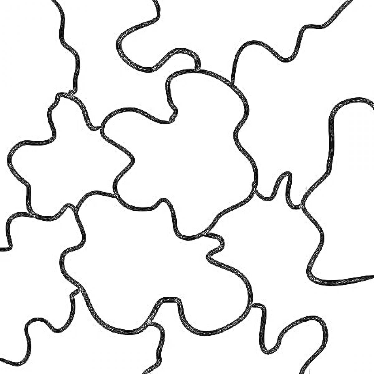 Раскраска Камуфляжный узор с абстрактными формами