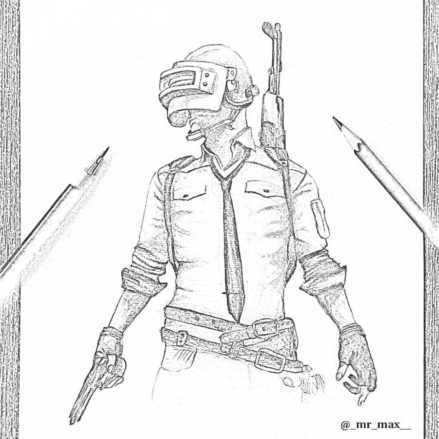 Раскраски PUBG: 40 раскрасок - скачать или распечатать бесплатно