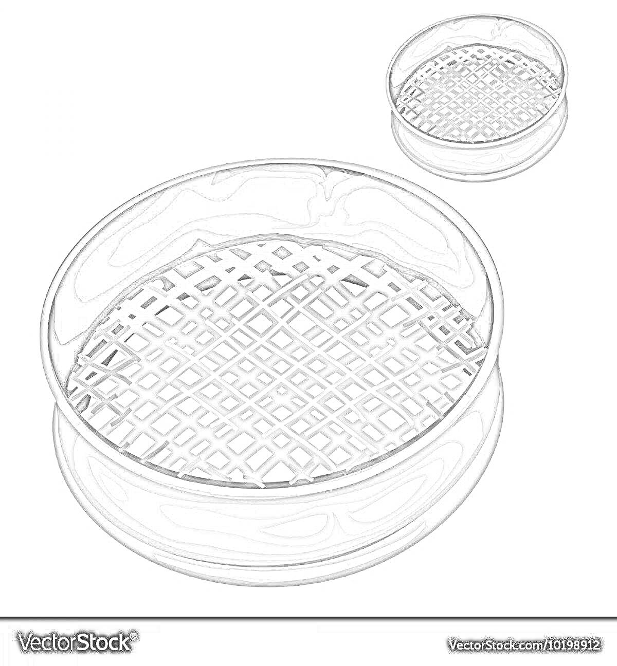 Раскраска Сито крупное и сито мелкое