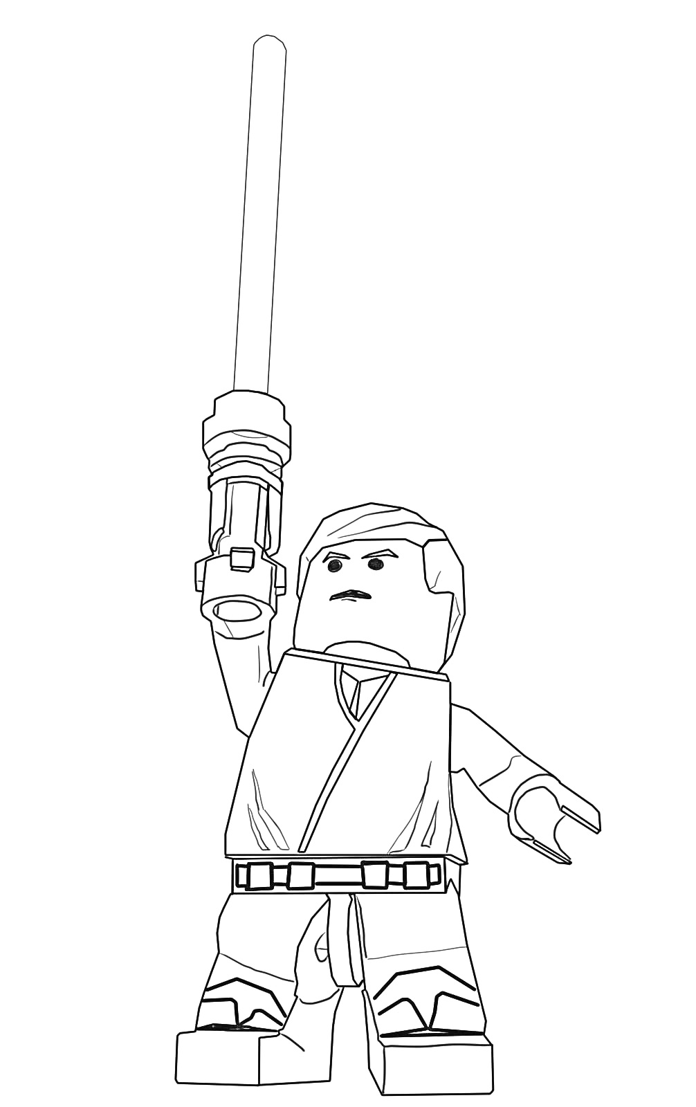 LEGO фигурка человека с мечом в вытянутой руке