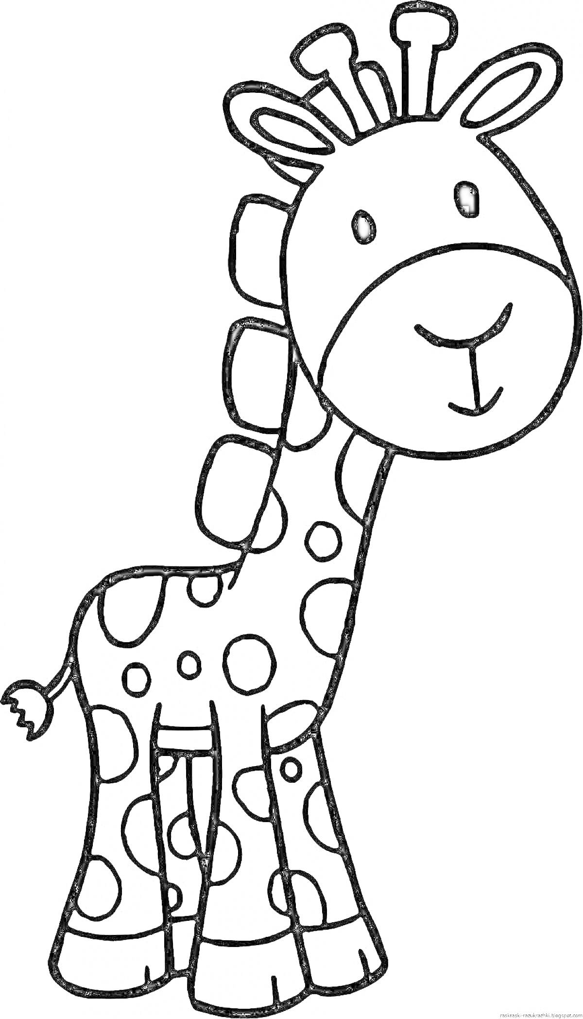 На раскраске изображено: Животные, Пятна