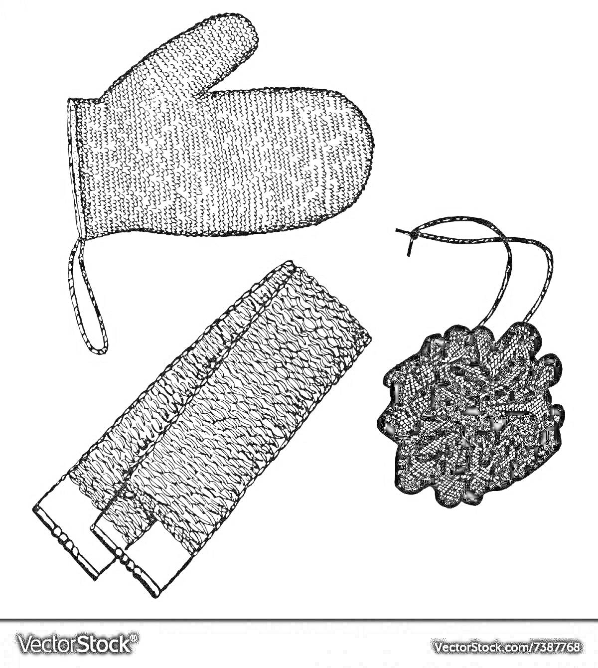 На раскраске изображено: Мочалка, Варежка, Полотенце, Губка, Ванна, Уход за кожей, Банные принадлежности