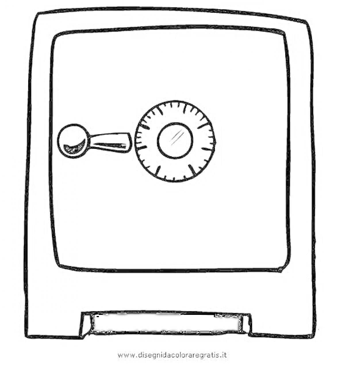 Раскраска Сейф с комбинированным замком и поворотной ручкой