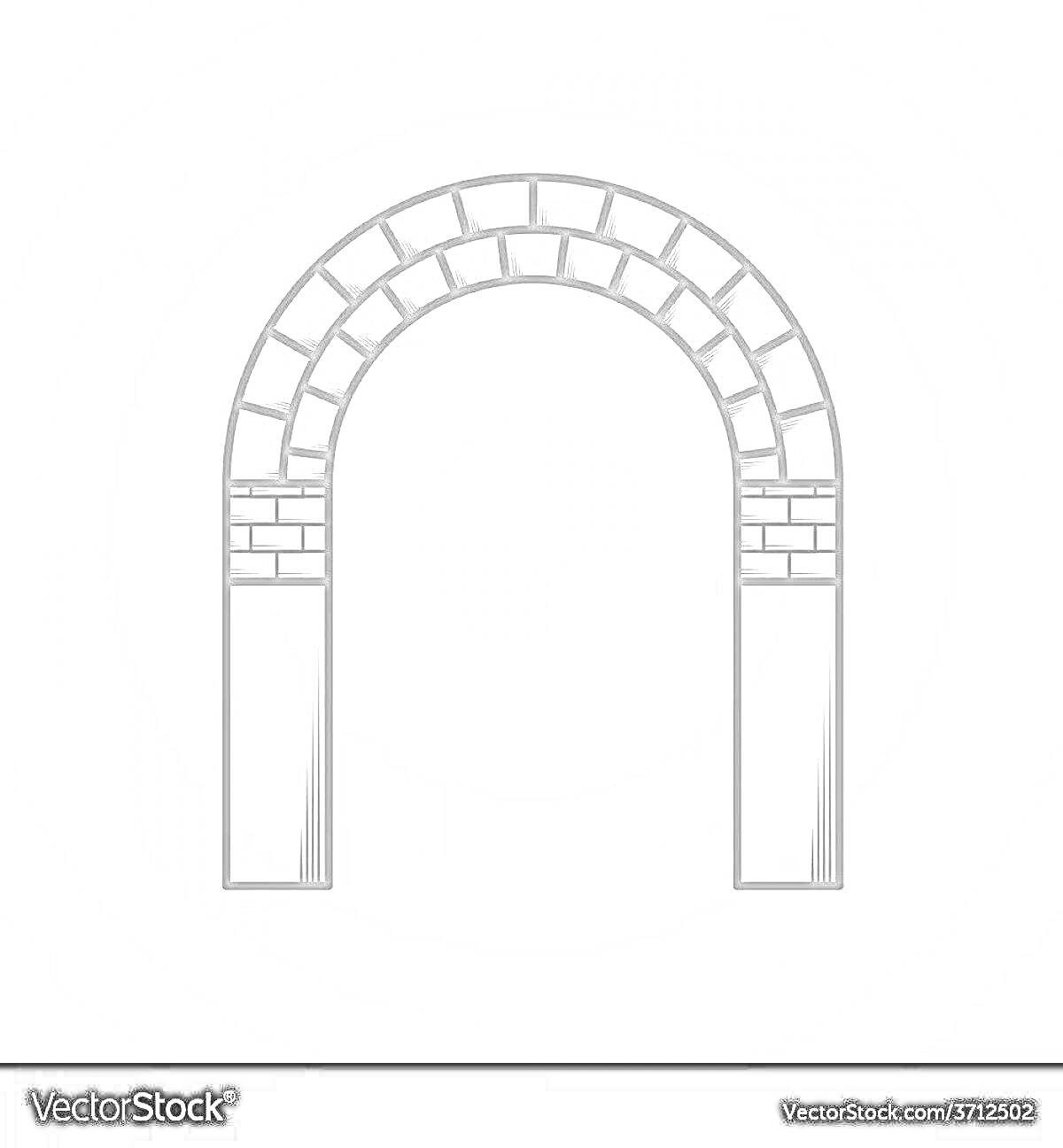 Раскраска Арка из каменной кладки