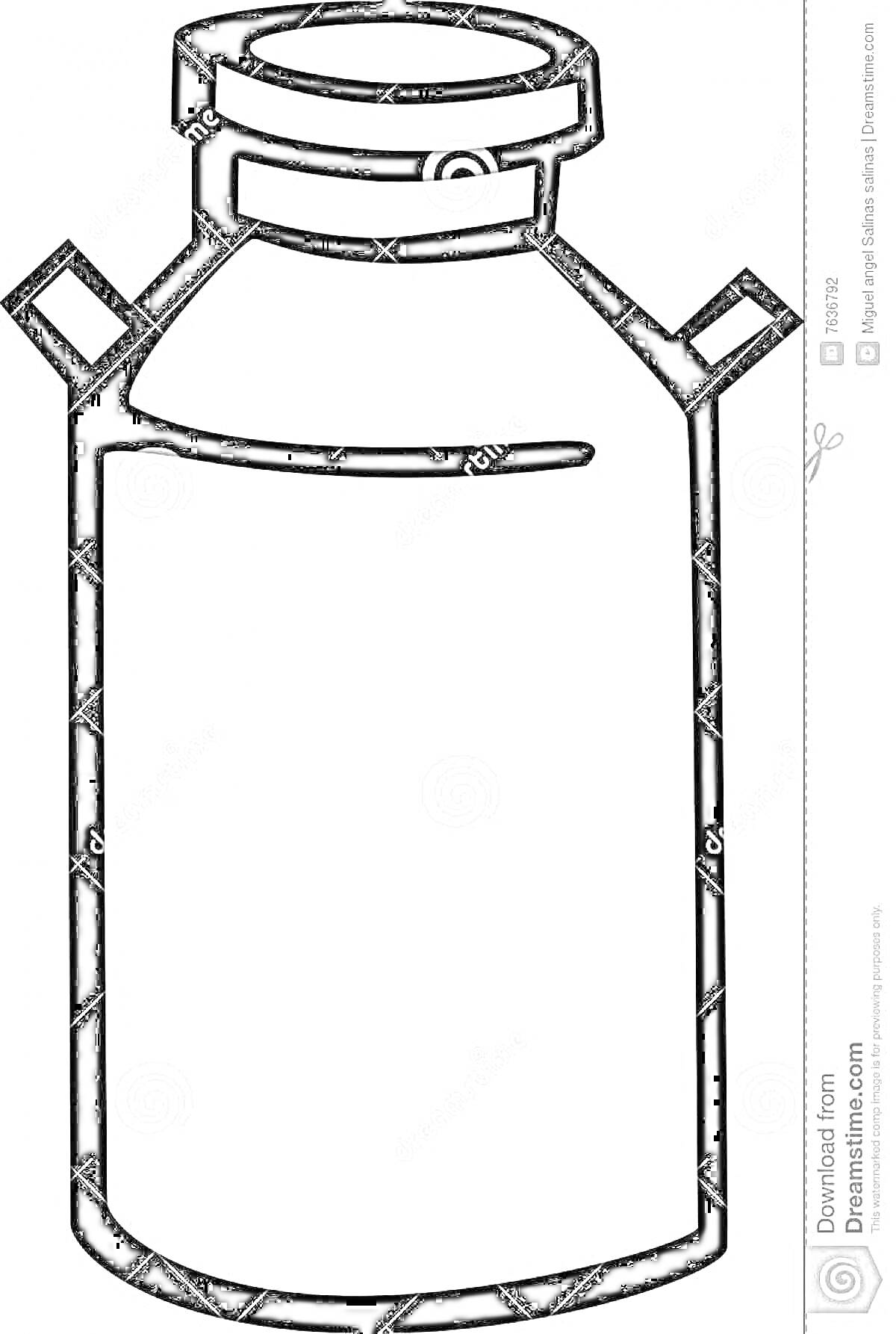 Контур большого бидона с ручками