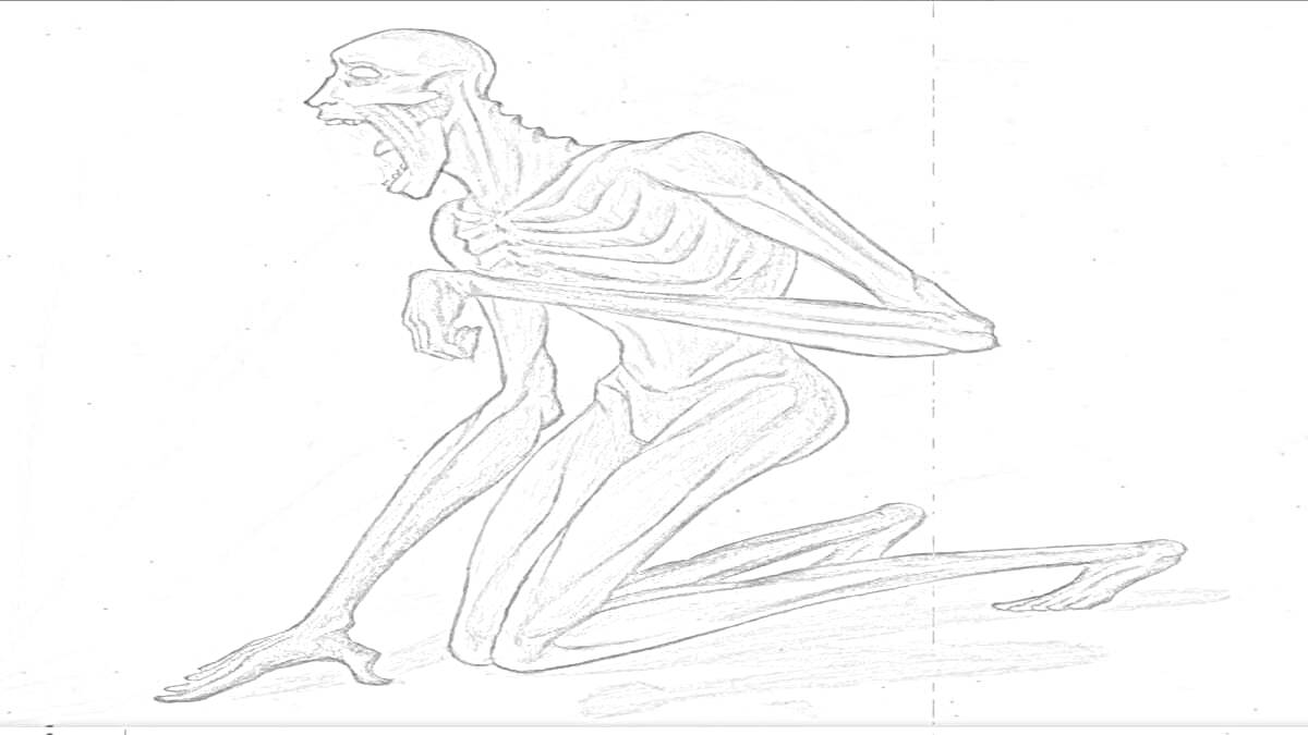 На раскраске изображено: Существо, Кости, Крик, Анатомия, Скелет