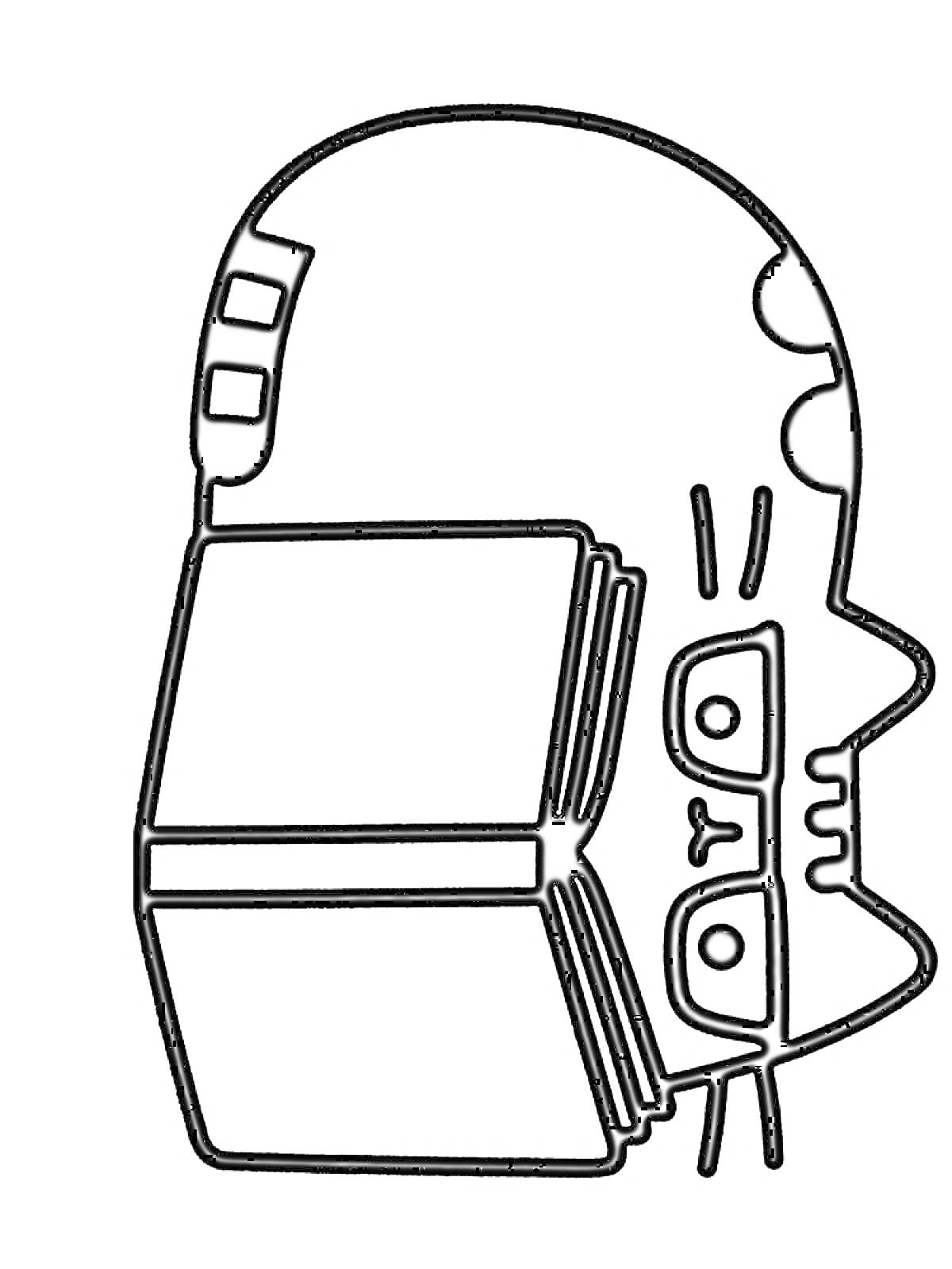 Раскраска Кот Пушин с книгой в руке