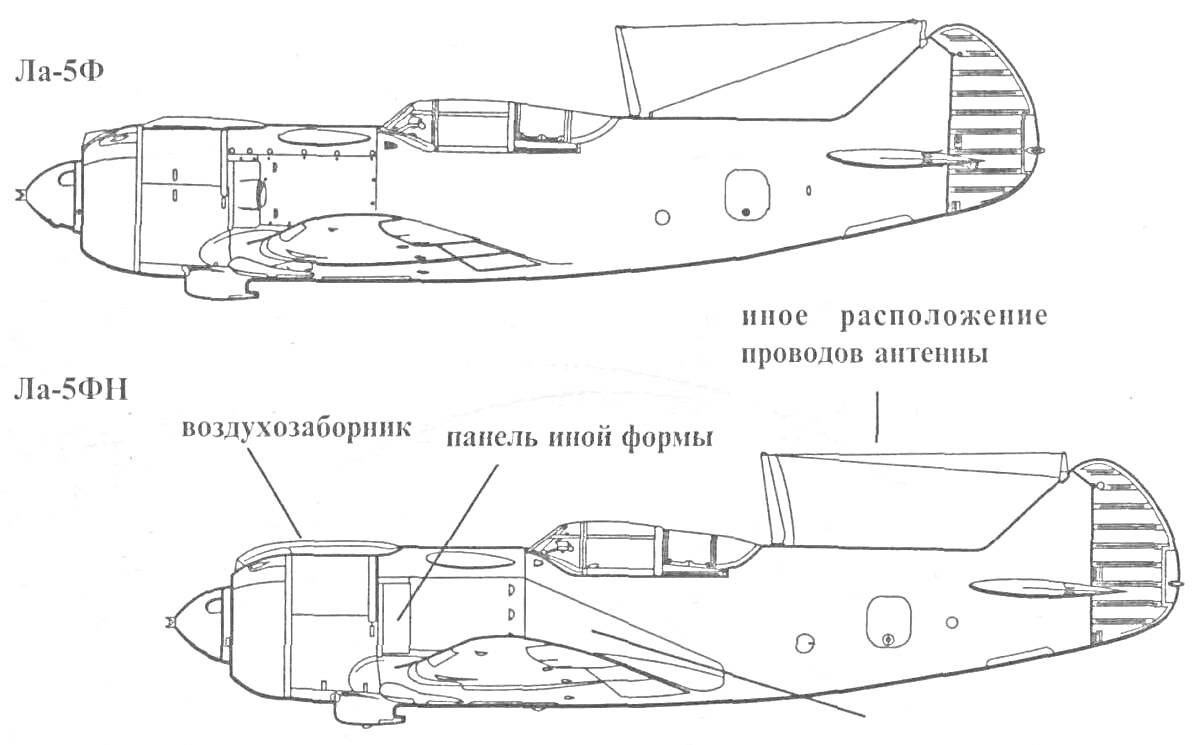 На раскраске изображено: Ла-5ФН, Истребитель, Воздухозаборник