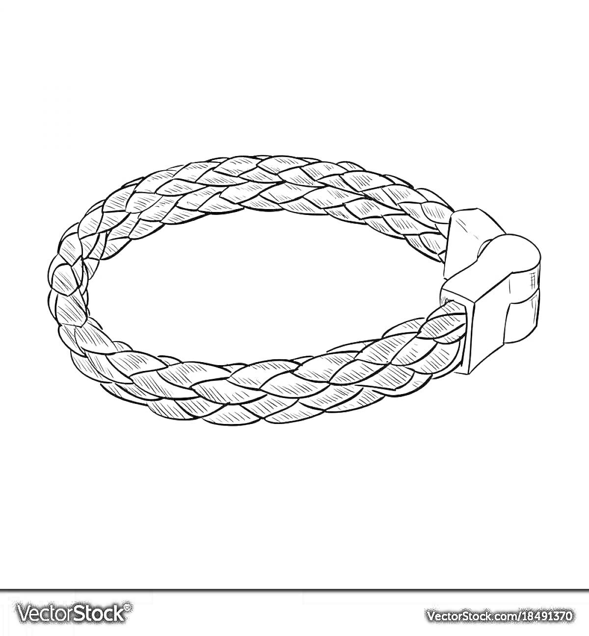 Раскраска Плетеный браслет с застежкой