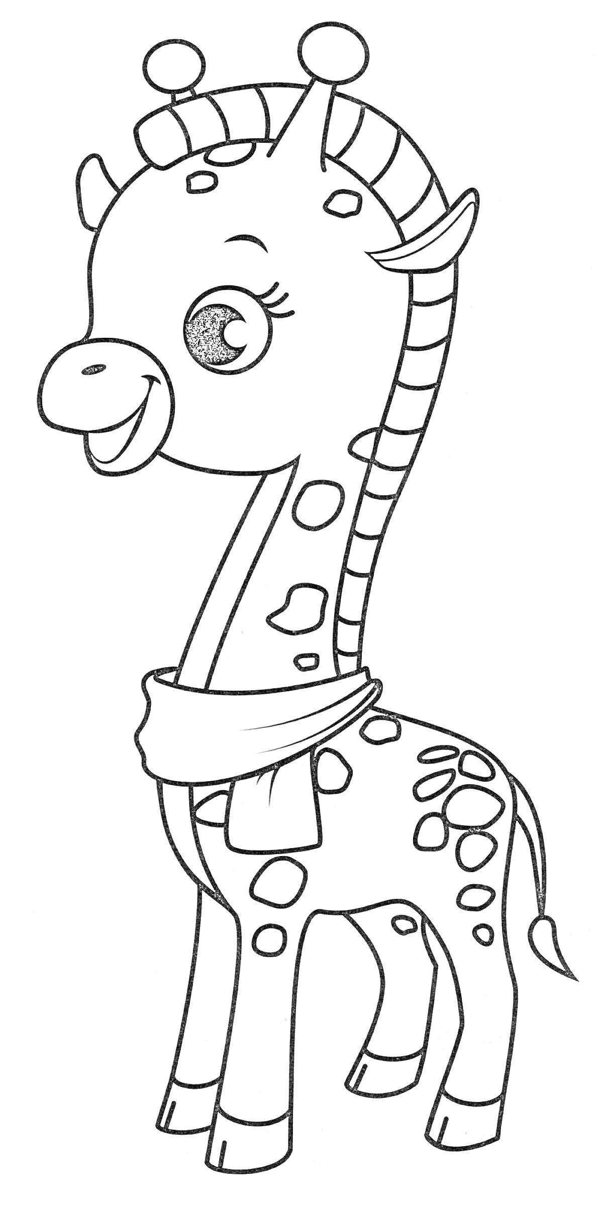  Жираф с шарфом